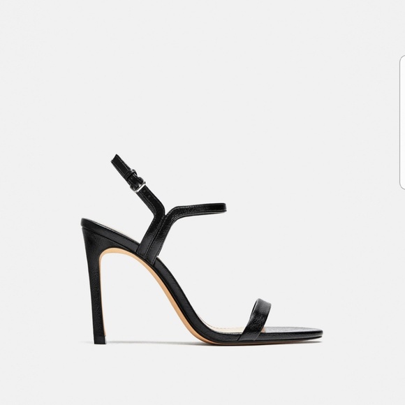 black thin strap sandals